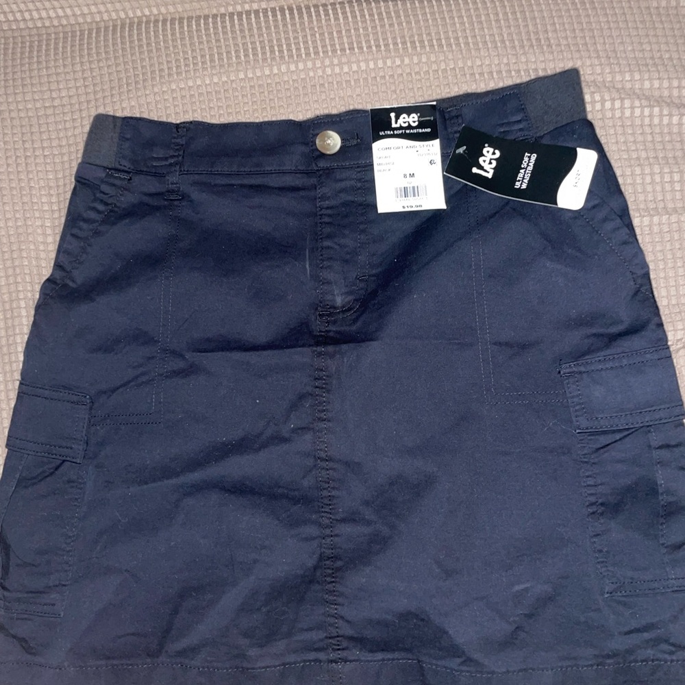 Black Lee Midi Skort